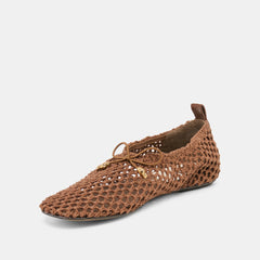 KAYLYN FLATS DK BROWN CROCHET