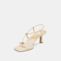 MYLEE HEELS CREME LEATHER