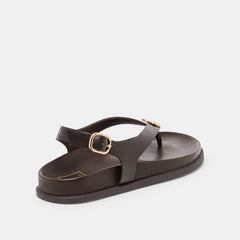 JONY SANDALS DK BROWN LEATHER