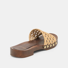SADIE SANDALS TAN RAFFIA