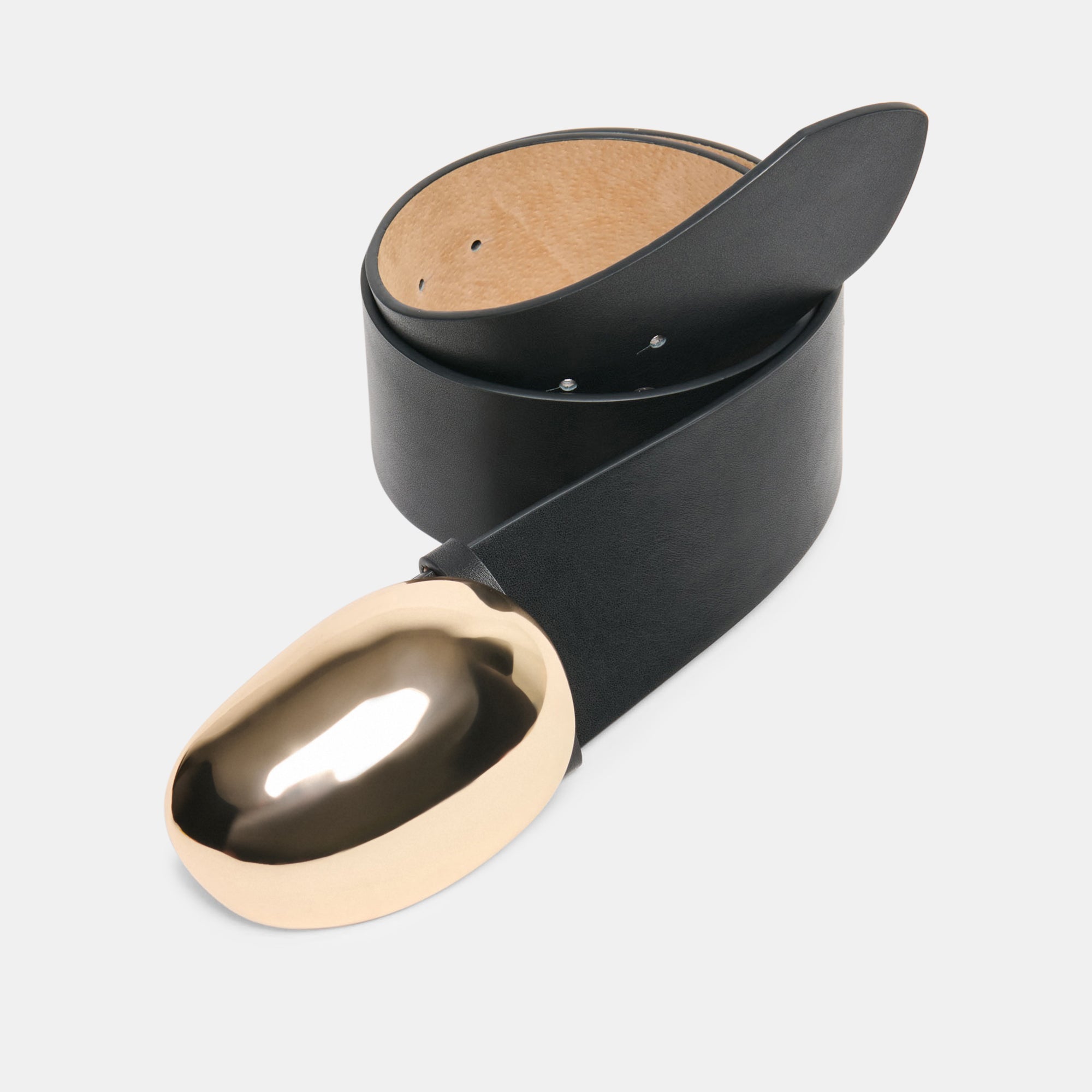 BUBBLE BUCKLE BELT BLACK GOLD