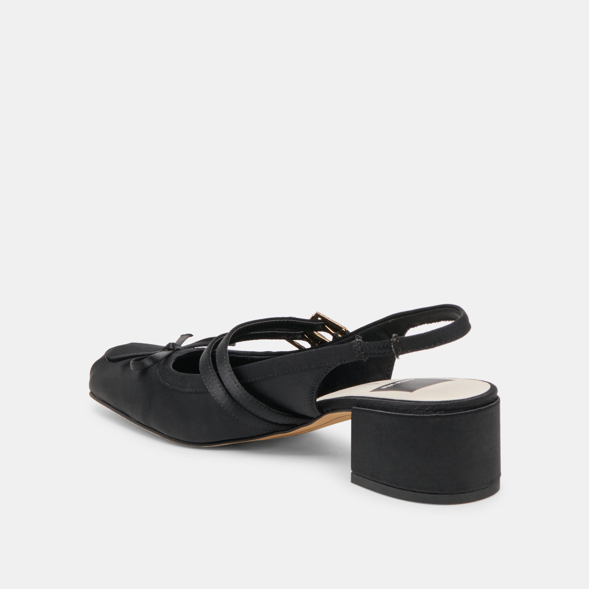 LORIS HEELS ONYX SATIN