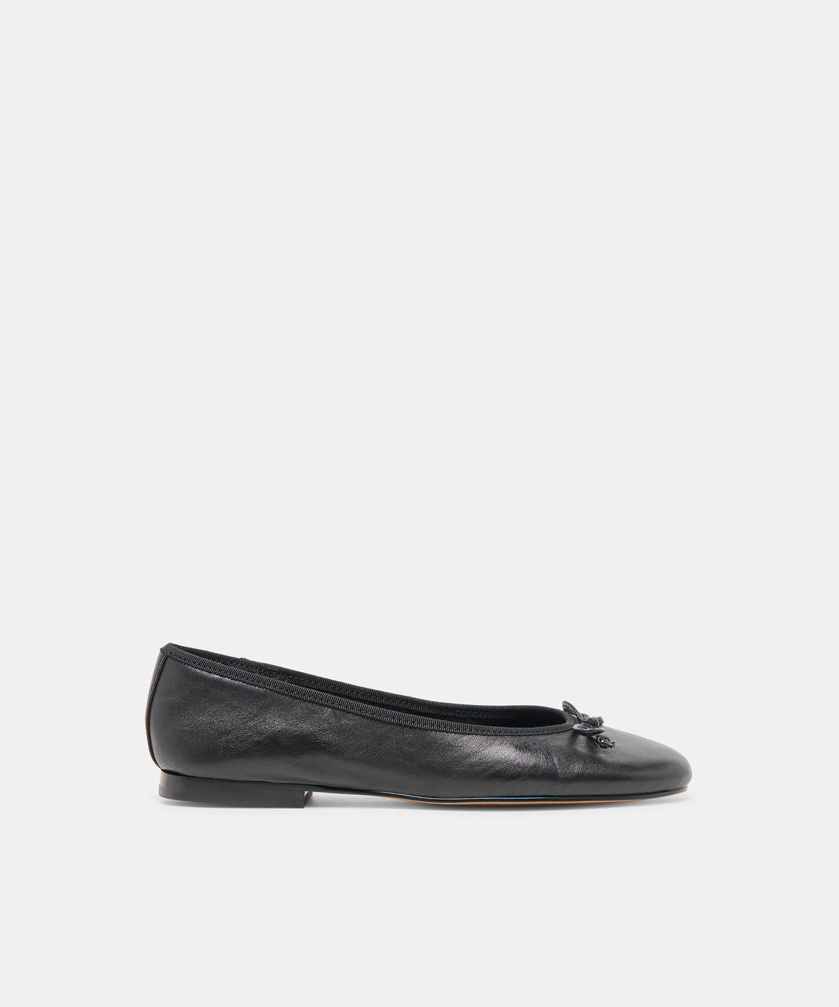 RITLA WIDE BALLET FLATS BLACK LEATHER