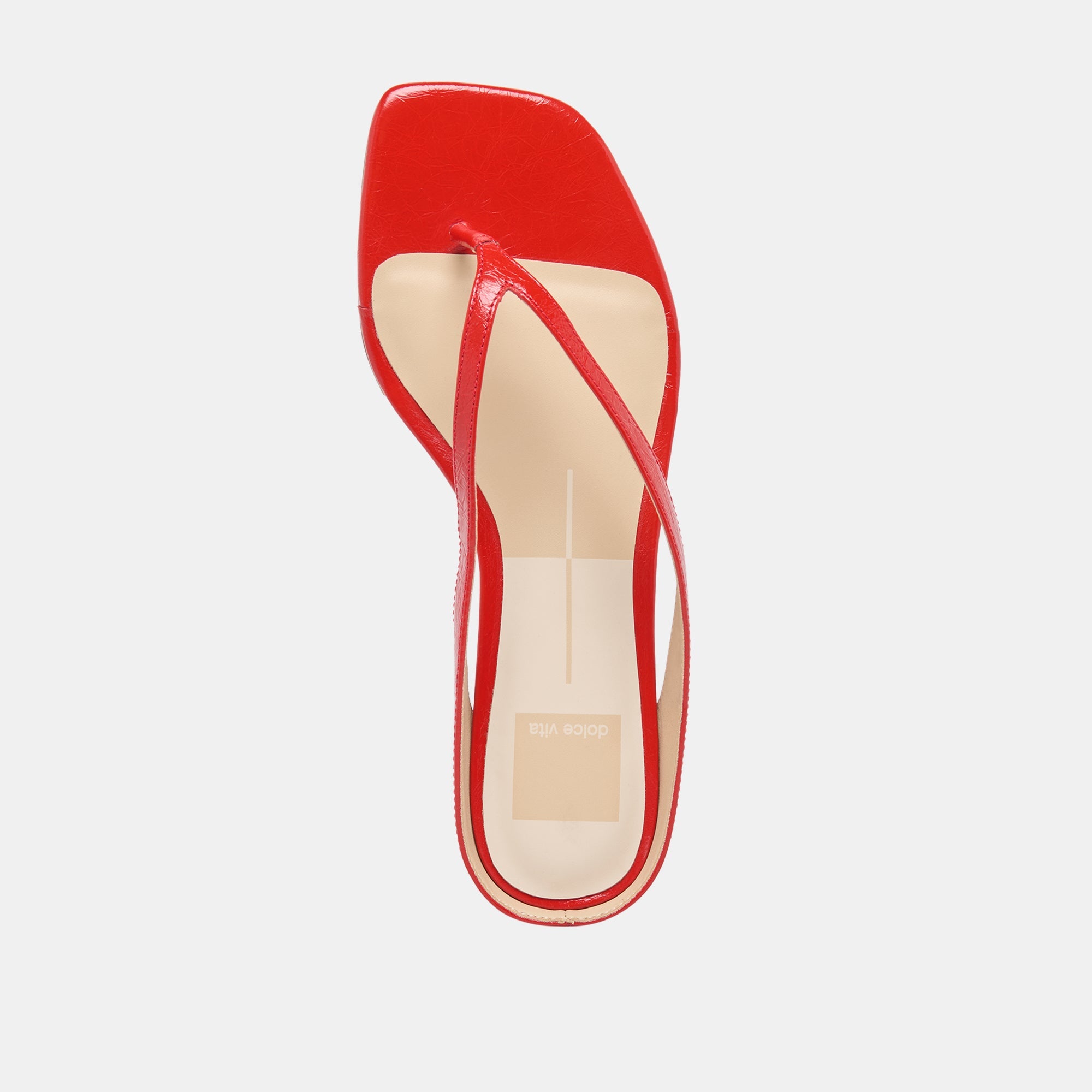 GIZEL SANDALS RED CRINKLE PATENT