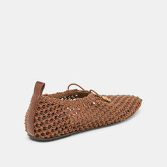 KAYLYN FLATS DK BROWN CROCHET