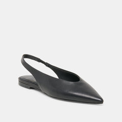 KENDLE FLATS BLACK LEATHER