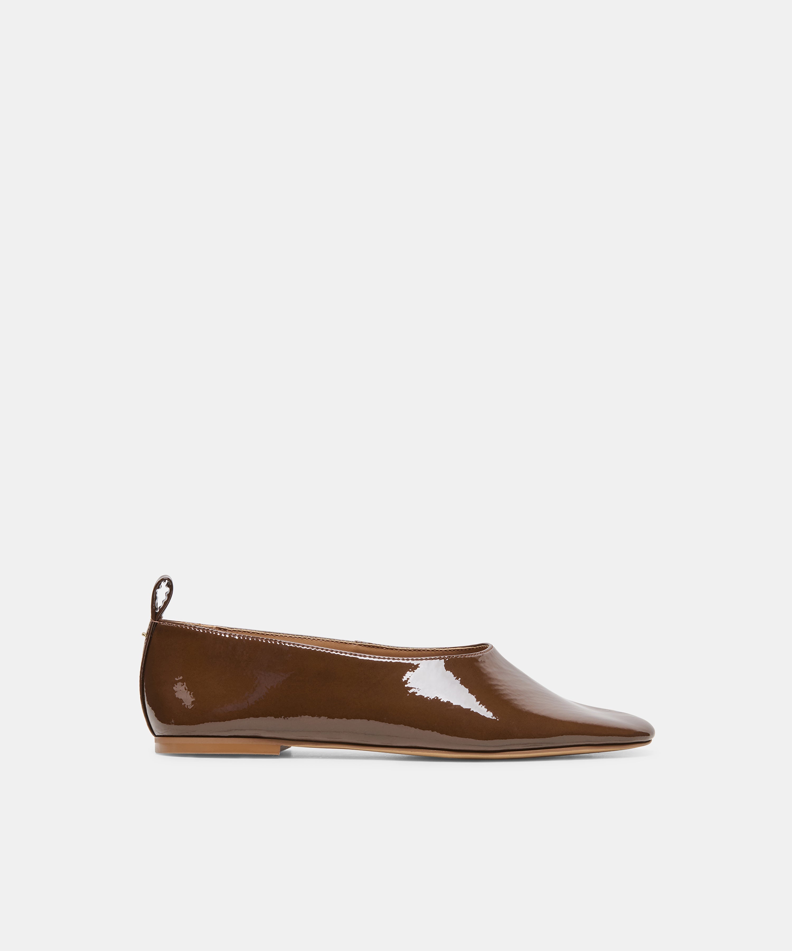 KORY BALLET FLATS WALNUT CRINKLE PATENT