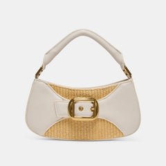 NUALA RAFFIA HANDBAG WHITE STELLA