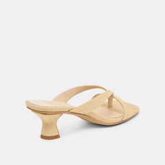 BREVEL HEELS NATURAL RAFFIA