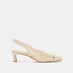 FAWNE HEELS CREME WOVEN STELLA