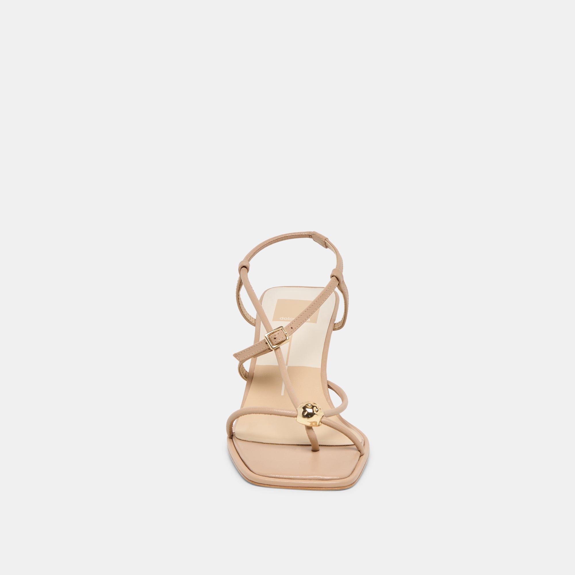 MYLEE WIDE HEELS LIGHT TAN LEATHER