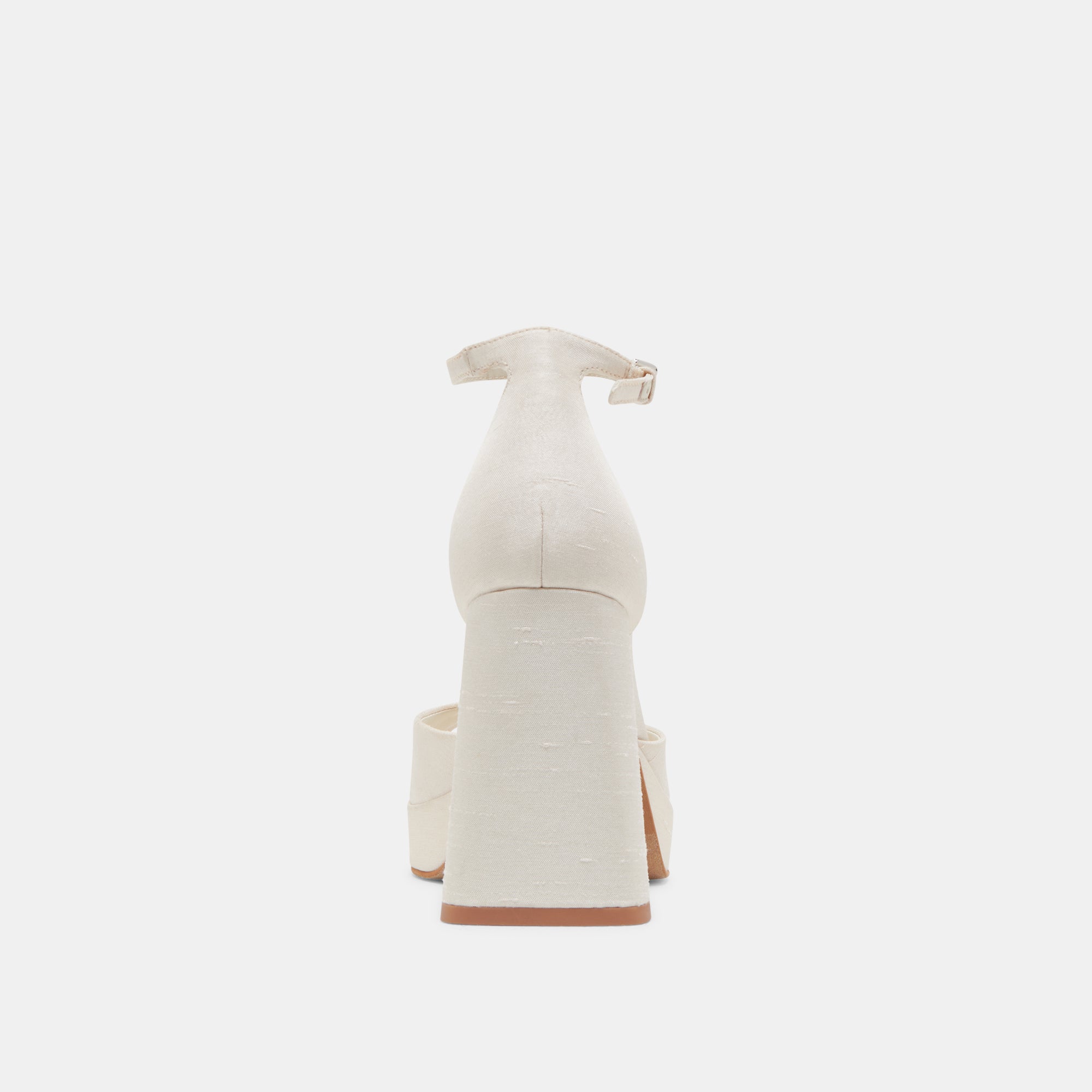 PANDRO HEELS WHITE SATIN