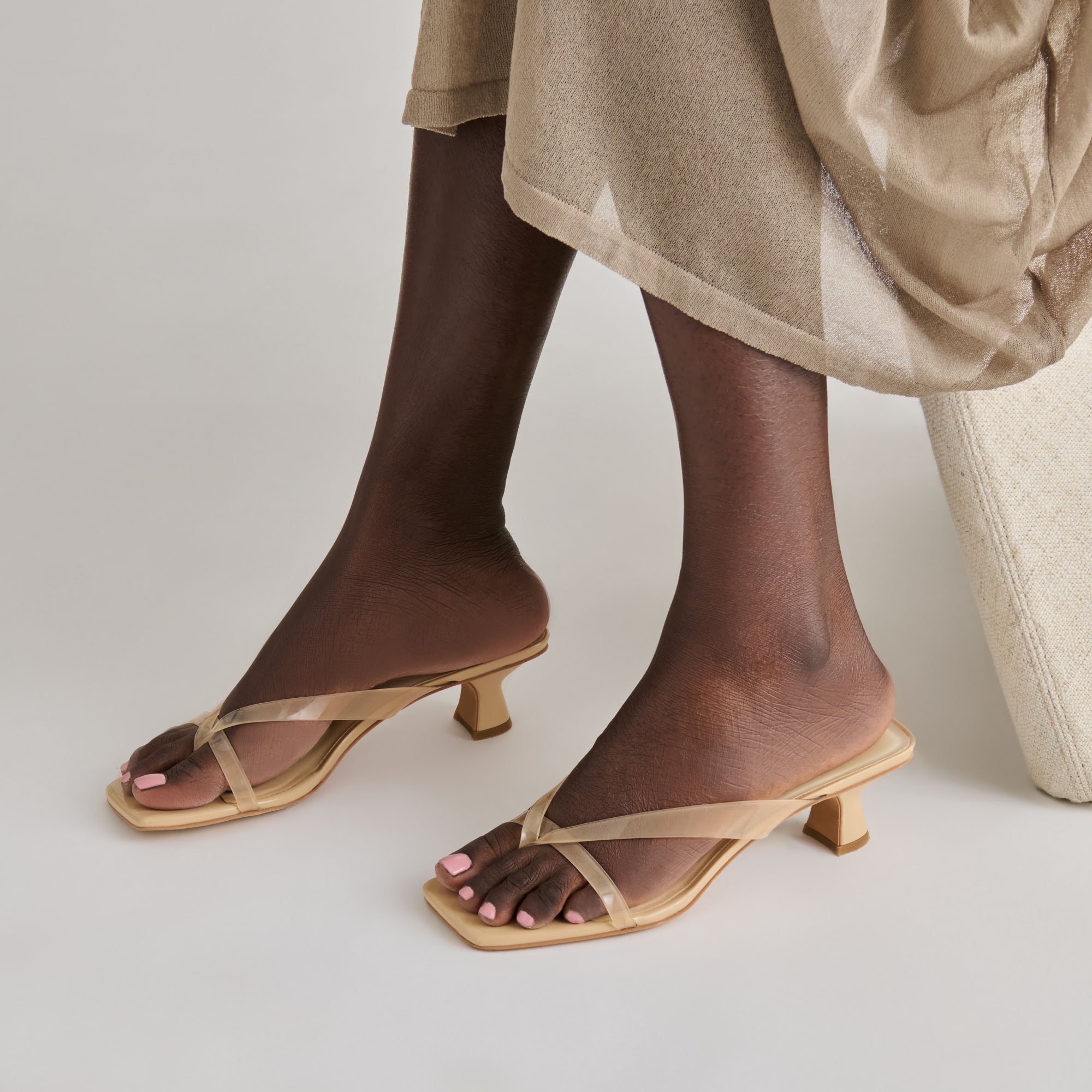 BREVEL VINYL HEELS PRALINE JELLY
