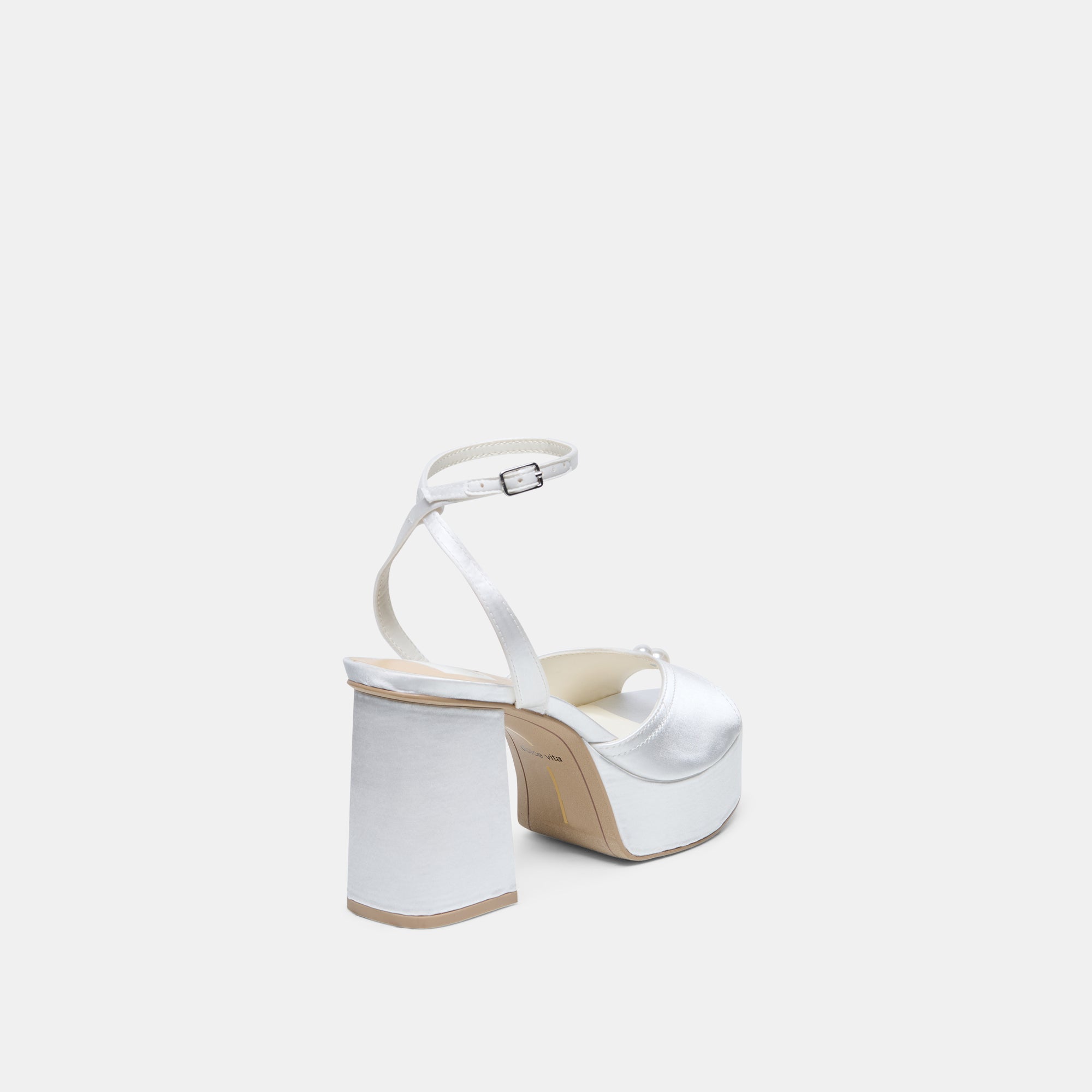 BRYLA HEELS WHITE SATIN
