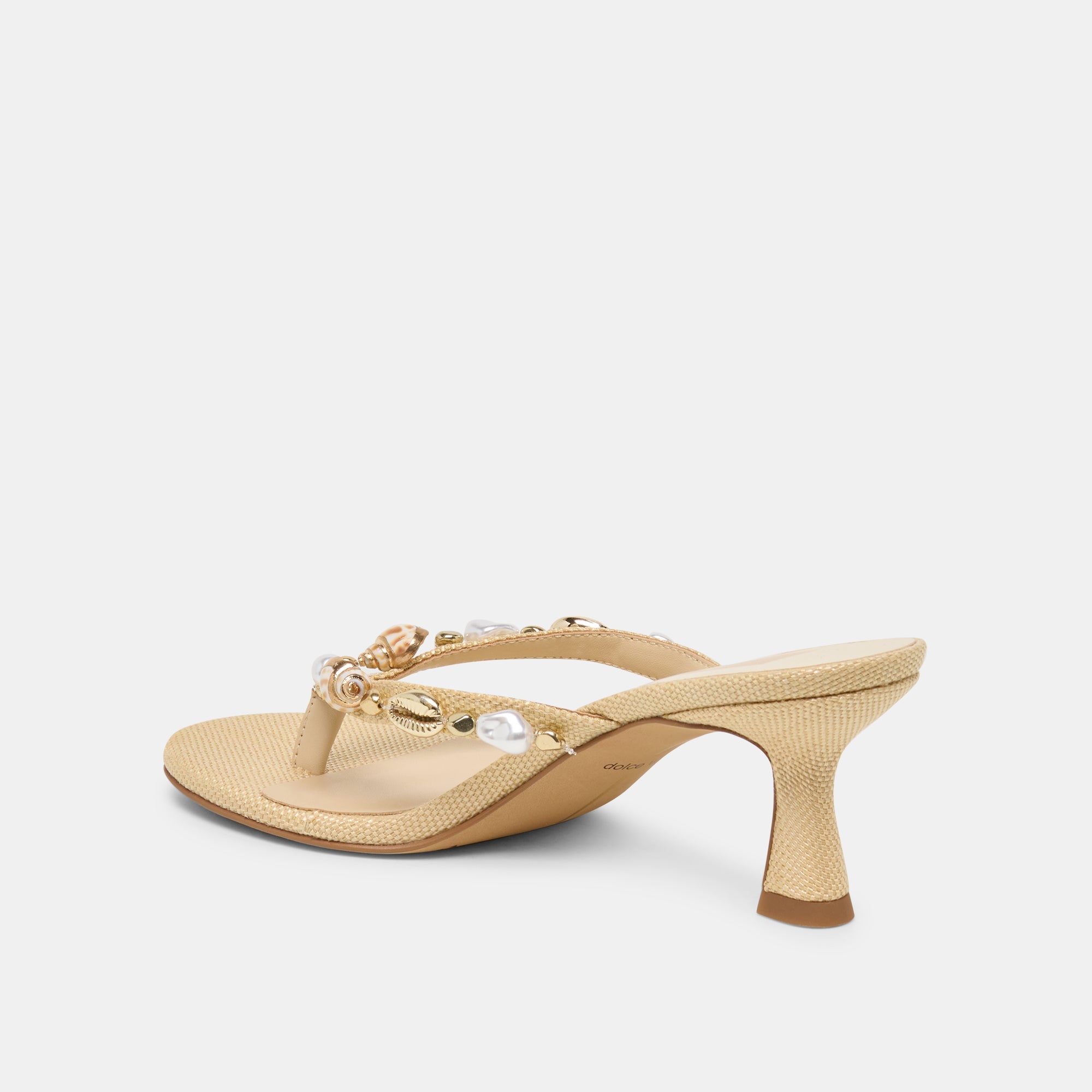 DAKSIE HEELS LT NATURAL RAFFIA