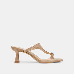 DERREL HEELS CAMEL SUEDE