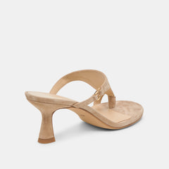 DERREL HEELS CAMEL SUEDE