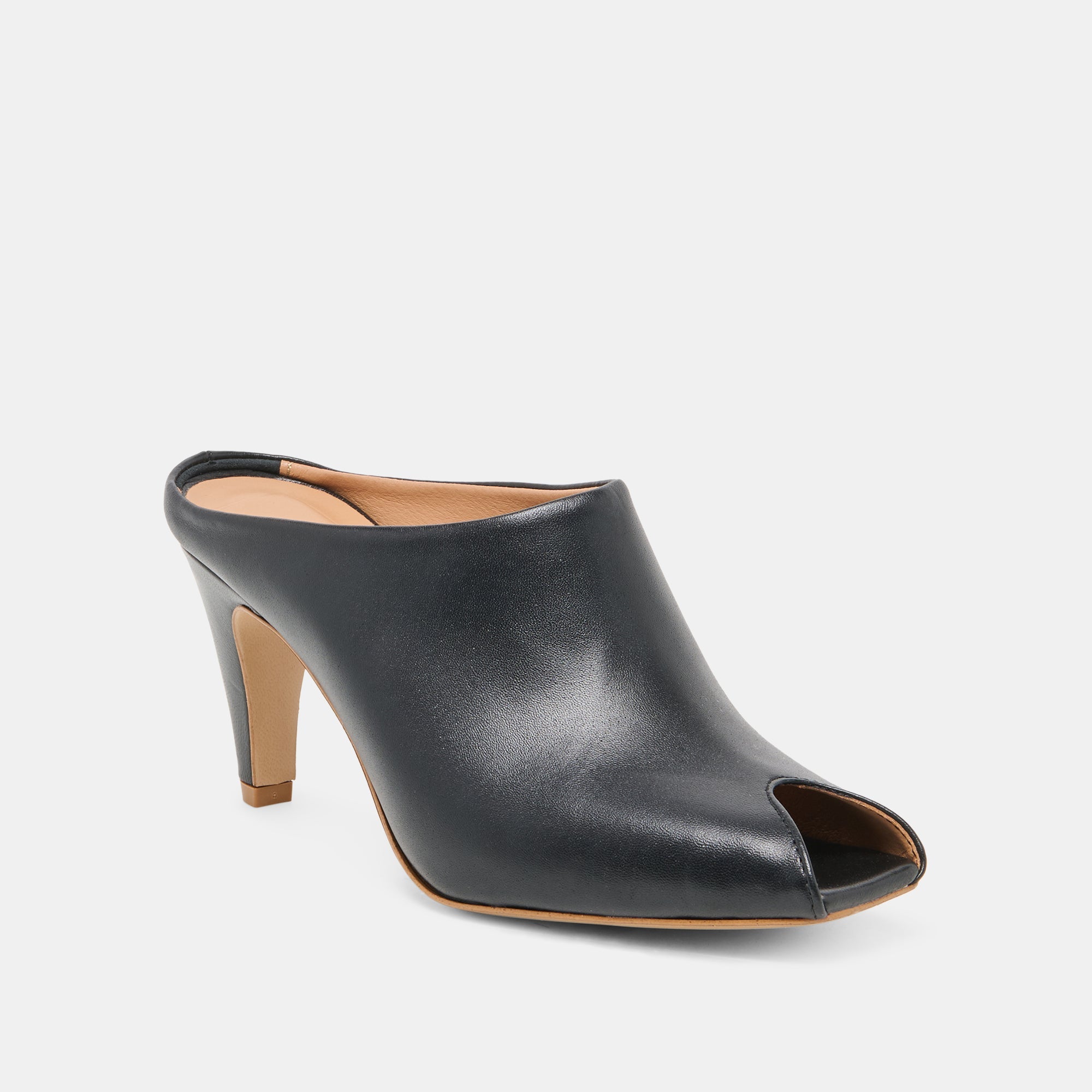 MERY HEELS BLACK LEATHER
