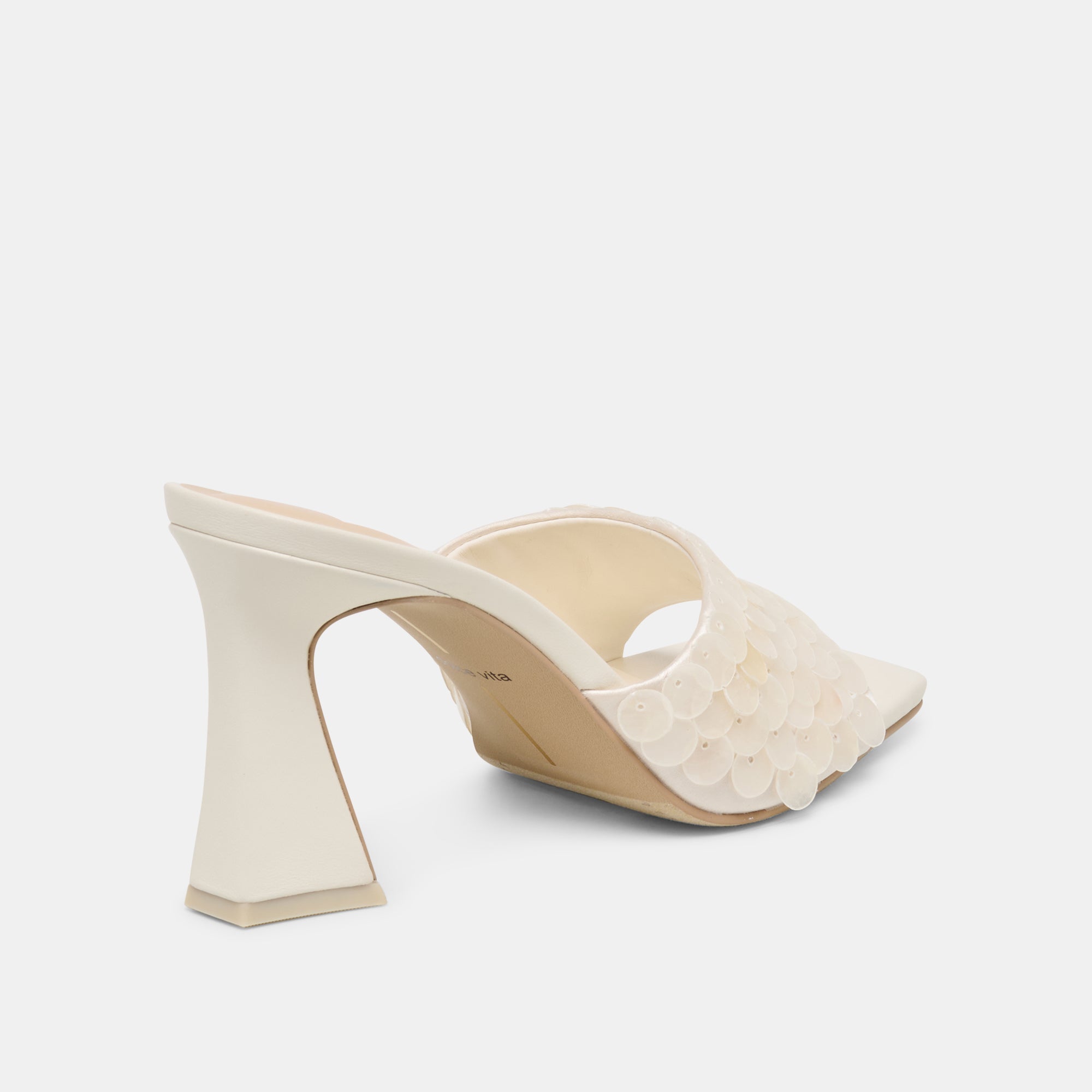 NANDY CONFETTI HEELS IVORY SEQUIN