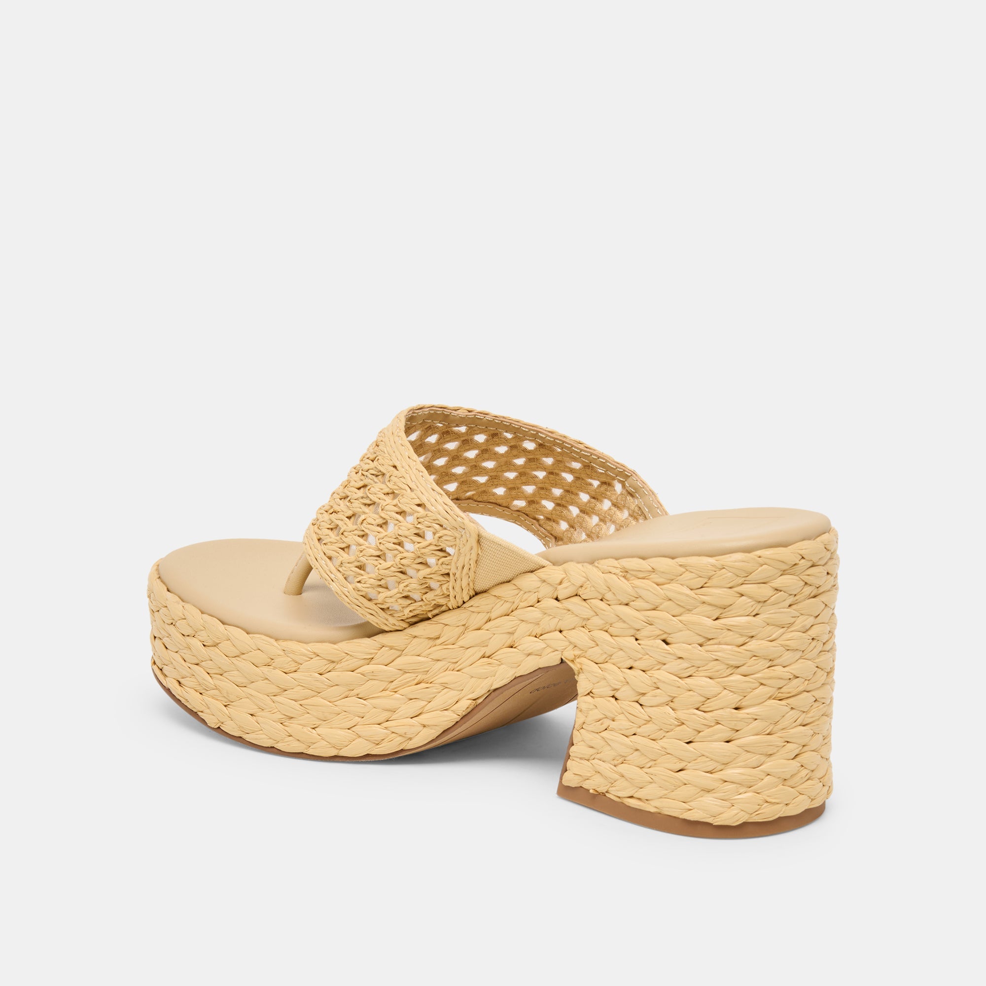 RIPPLE HEELS LT NATURAL RAFFIA