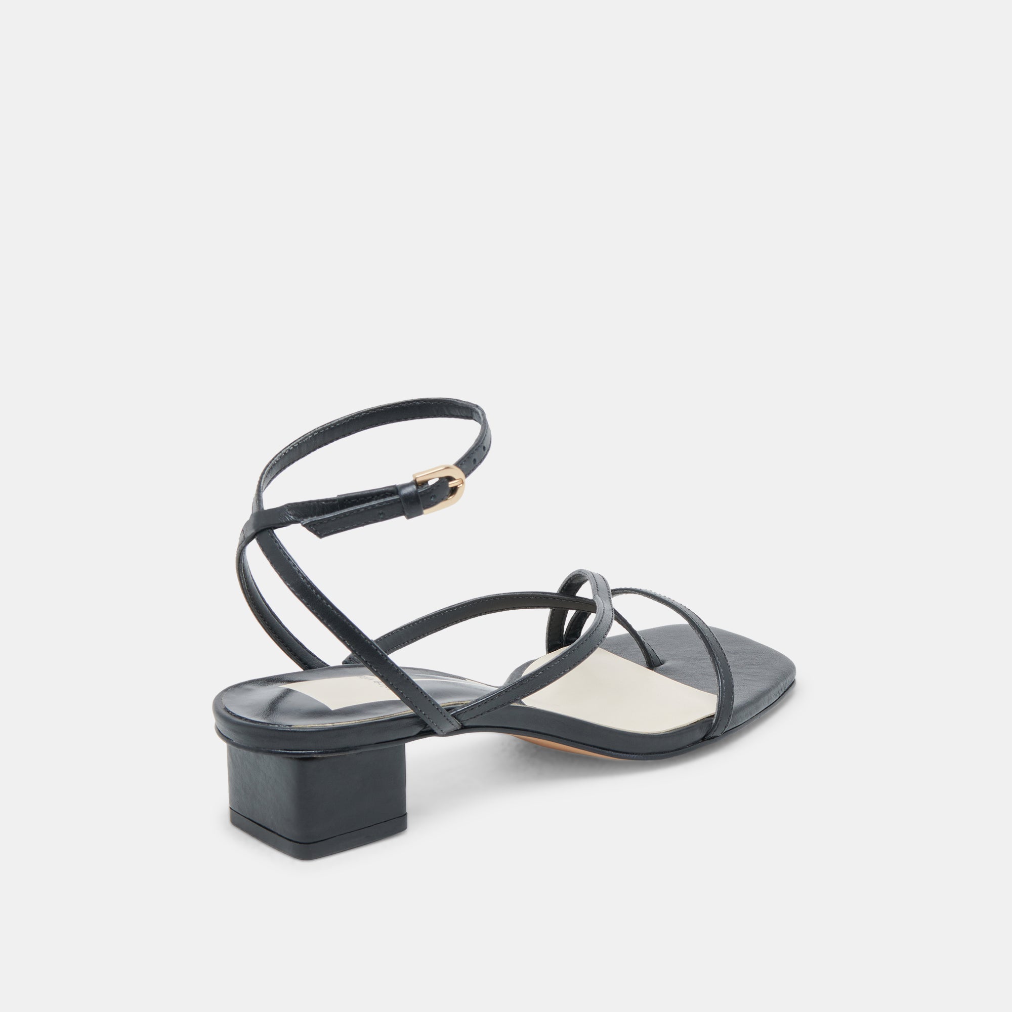KARLOS WIDE SANDALS BLACK LEATHER