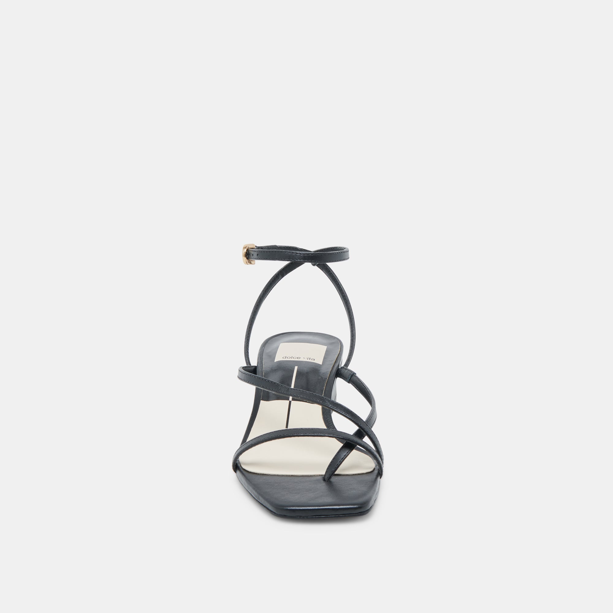 KARLOS WIDE SANDALS BLACK LEATHER