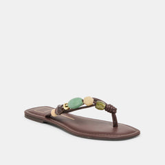 CELY SANDALS DK BROWN LEATHER