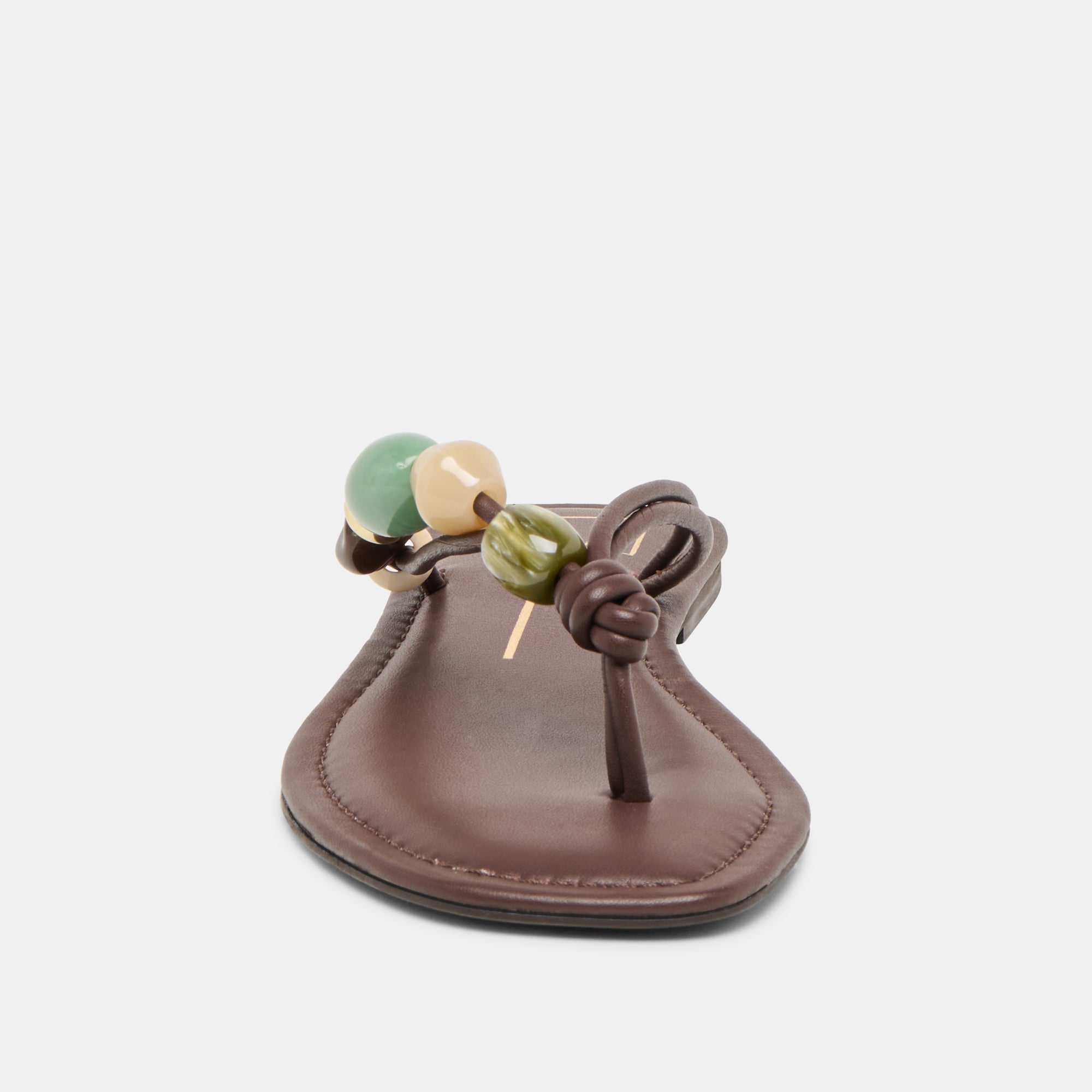 CELY SANDALS DK BROWN LEATHER
