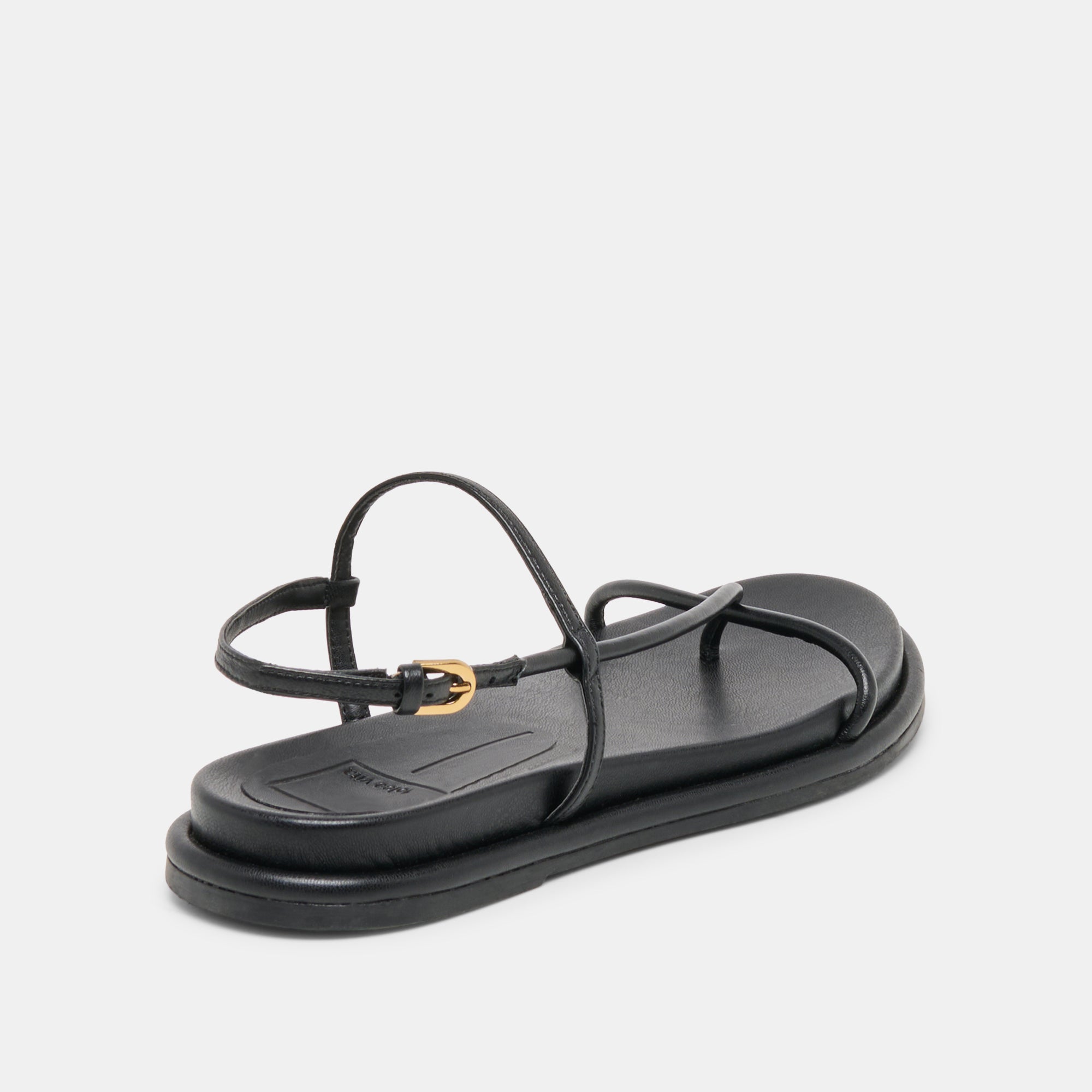 DOM SANDALS BLACK LEATHER