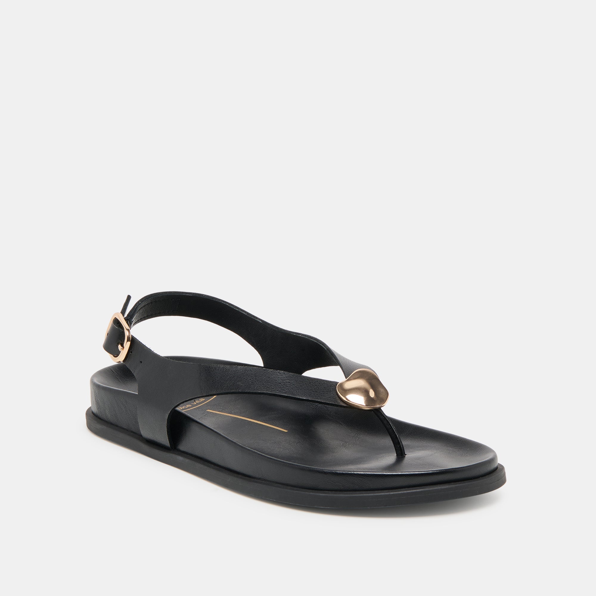 JONY SANDALS BLACK LEATHER