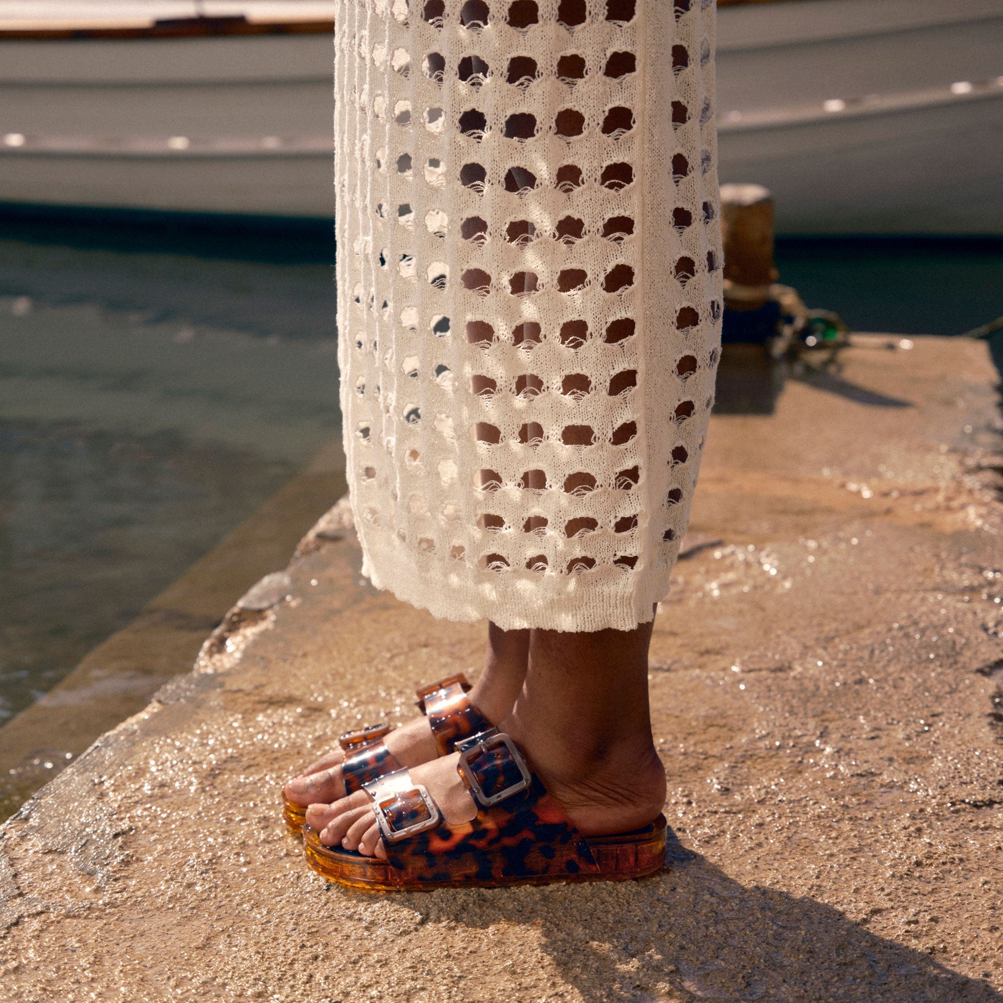 JULIO SANDALS TORTOISE VINYL
